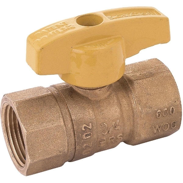 3/4 In. FIP x 3/4 In. FIP Forged Brass Straight Gas Shutoff Valve